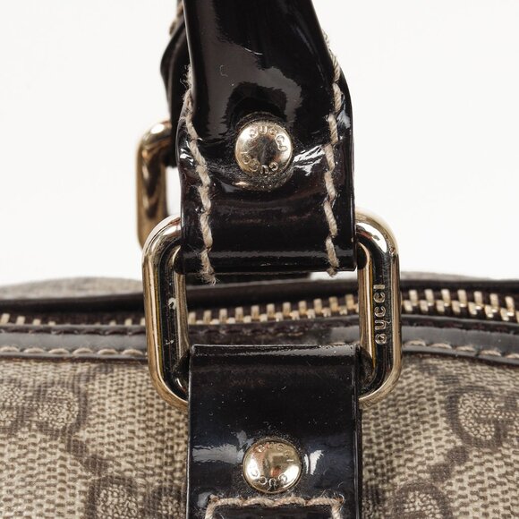 Gucci Brown Patent Medium GG Joy Boston Bag - Picture 9 of 14